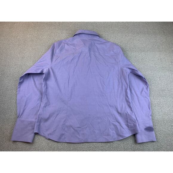 Eddie Bauer Women's Petite M Purple Long Sleeve Button Down Shirt Top - Picture 2 of 12